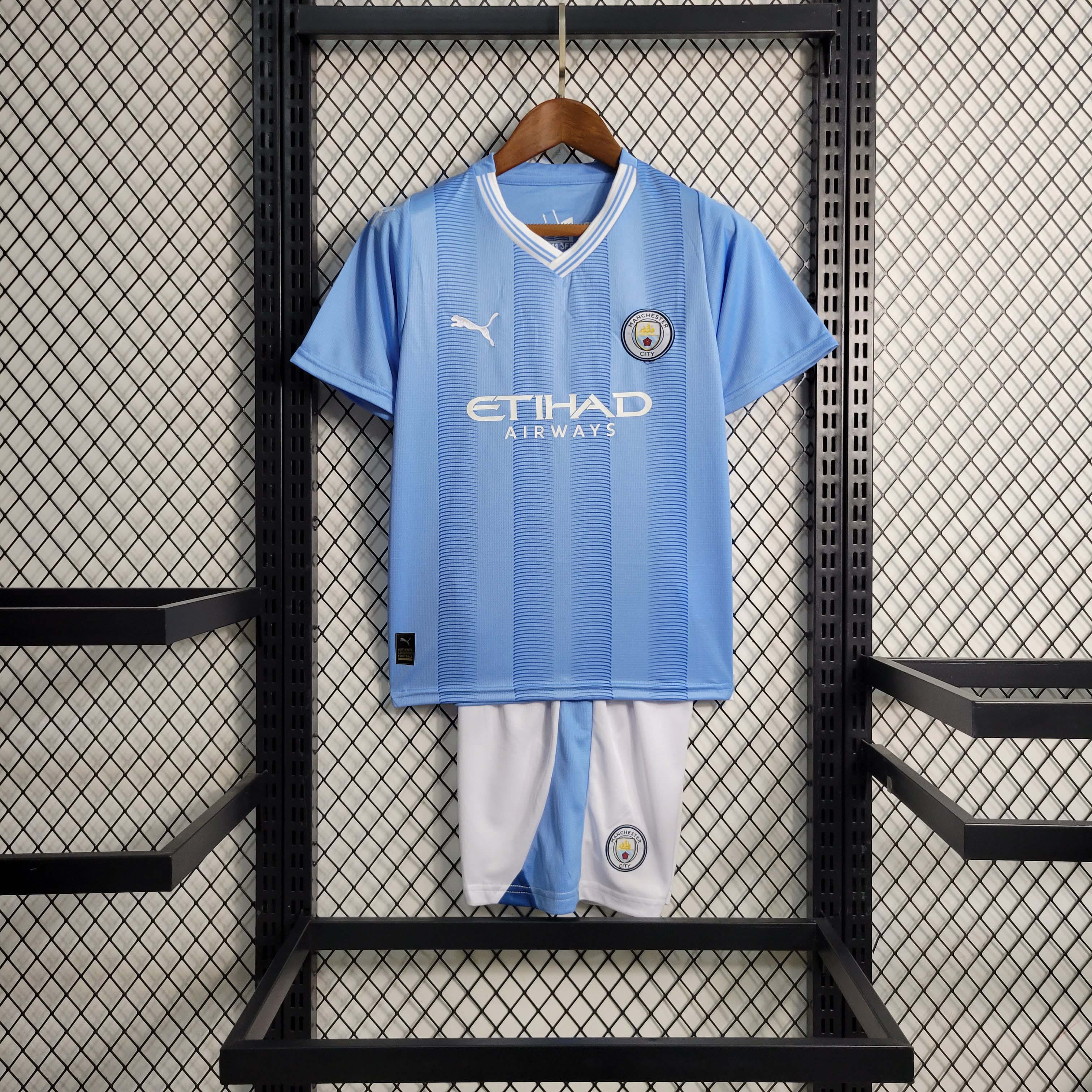 2023-2024 Manchester City Home Football Shirt 1:1 Thai Quality Kids