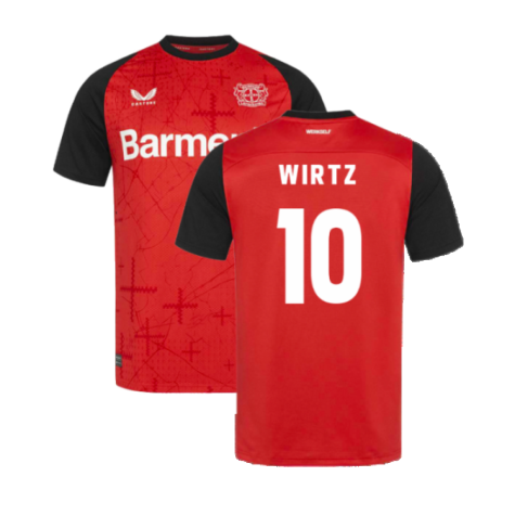 Bayer Leverkusen Florian Wirtz 10 Home Trikot 2024-2025