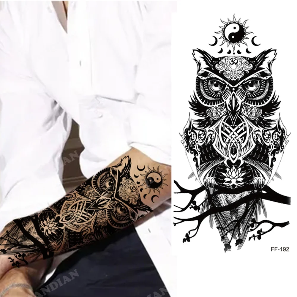Sdrawing Waterproof Temporary Tattoo Sticker Wolf Lion King Sun Forest Tiger Mechanical Wild Boat Men Body Art Arm Fake Tatoo Women