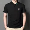 Loose fashion embroidered polo shirt