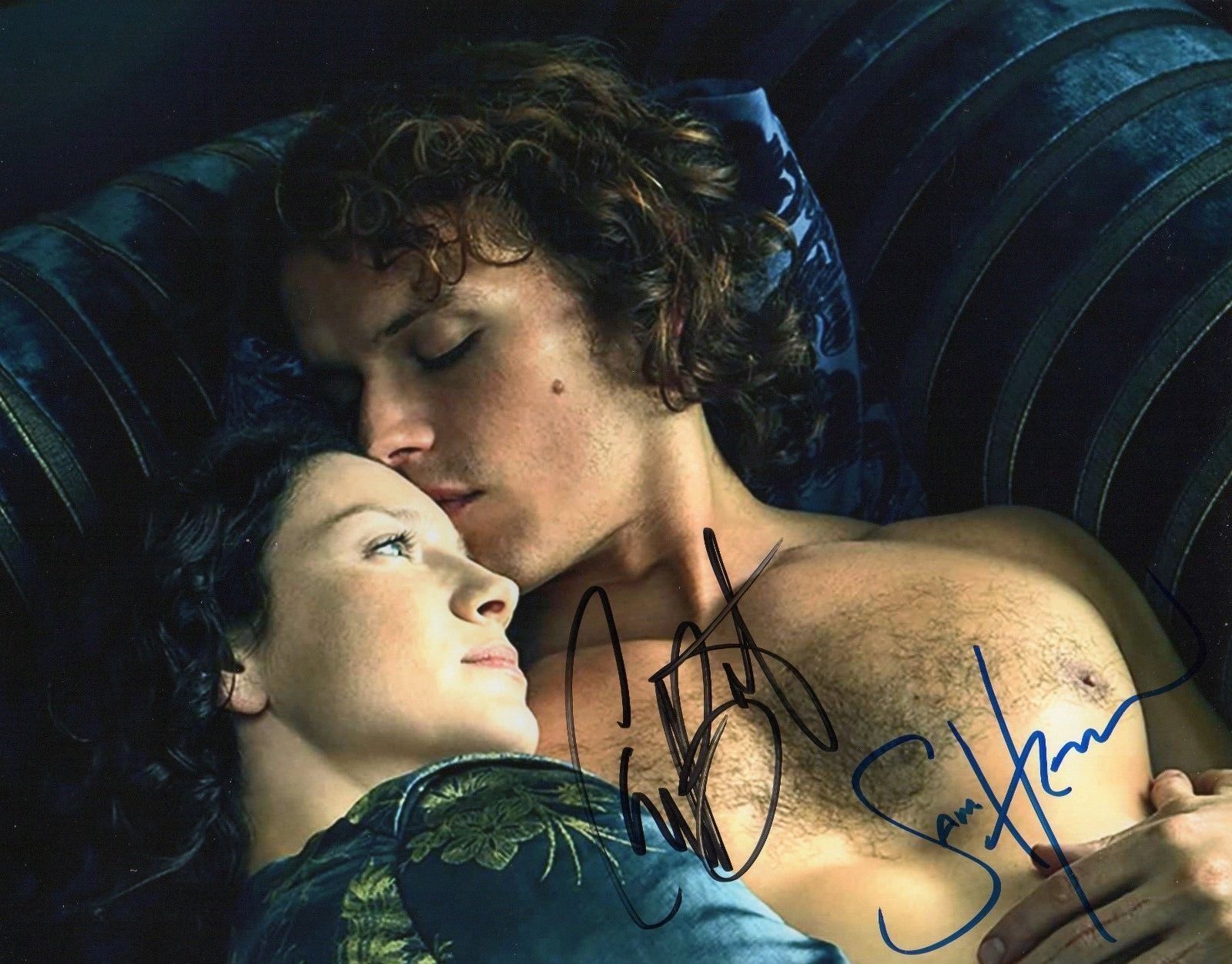 OUTLANDER CAITRIONA BALFE & SAM HEUGHAN AUTOGRAPHED SIGNED A4 PP POSTER Photo Poster painting H