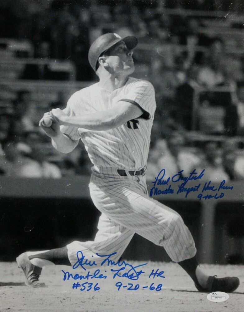 Paul Foytack & Jim Lonborg Autographed 11x14 Mantle Swinging Photo Poster painting- JSA Auth