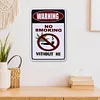 Warning No Smoking Without Me - Vintage Metal Signs - 30*40cm - Warning