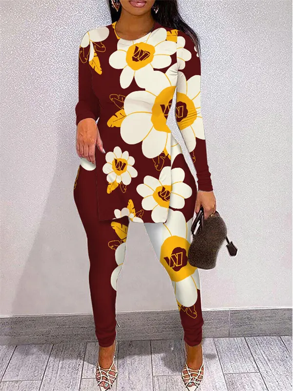 Washington Commanders
Limited Edition High Slit Shirts And Leggings Two-Piece Suits