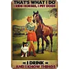 Farm girl with horse and dog - Vintage Metal Signs(8*12Inch/12*16Inch) - Farm