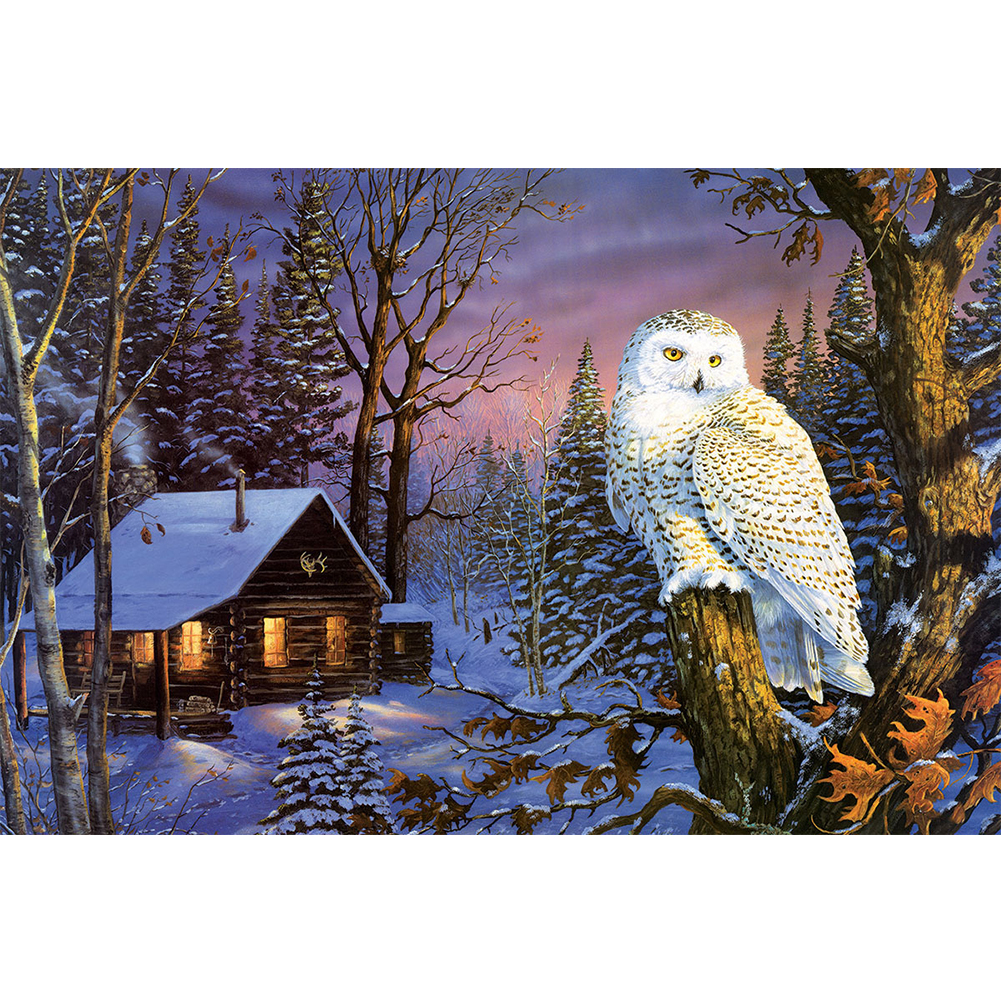 

Branch Owl - Round Drill Diamond Painting - 45*30CM, 501 Original