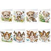 8Pcs DIY Bear Fairy Diamond Painting Greeting Cards