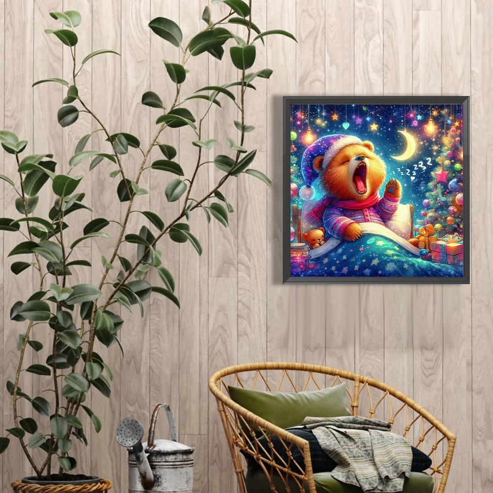 Diamond Painting - Full Round Drill - Sleeping Bear(Canvas|40*40cm)