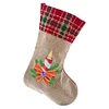 14 Inch Large DIY Linen Diamond Painting Xmas Stocking Hanging Gift Candy Bag Kits(20x35cm)