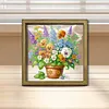 Diamond Painting Special Shaped Drill Plant With Frame(22x22 CM)