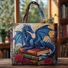 Library Dragon Quilted Tote Bag GFTONL5029🔥All items are shipped in a default size of 15x14 inches.