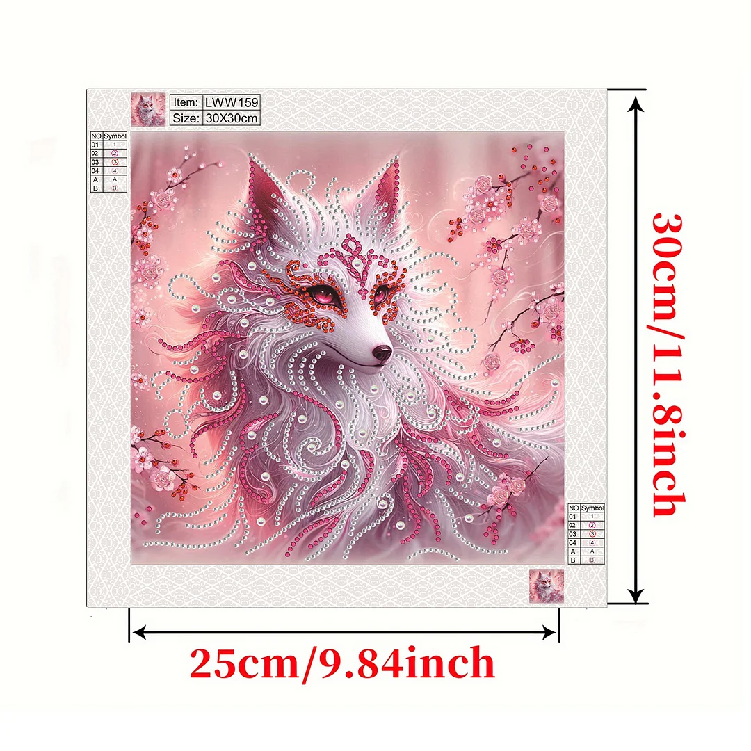 Fox - Partial Special Shaped Drill Diamond Painting Kits (Canvas|30*30cm)