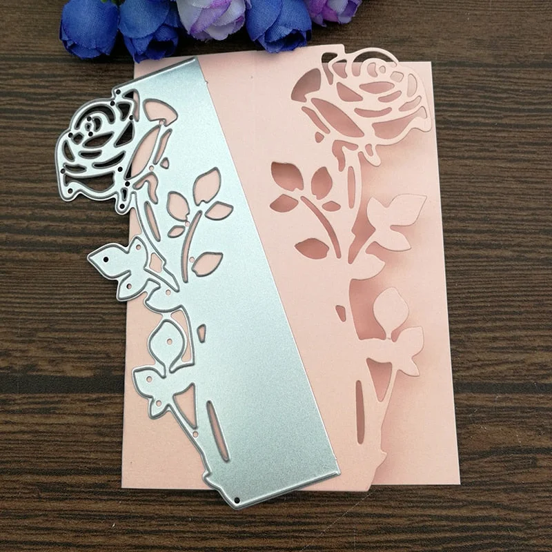 Rose Leaves border Metal Cutting Dies Stencils Die Cut for DIY Scrapbooking Album Paper Card Embossing 515