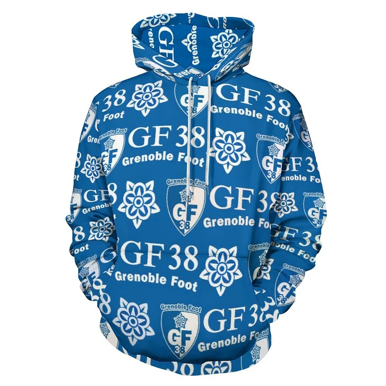 Grenoble Foot 38 Unisexe Pullover Sweat-Shirt À Capuche Oversize Streetwear Hip Hop