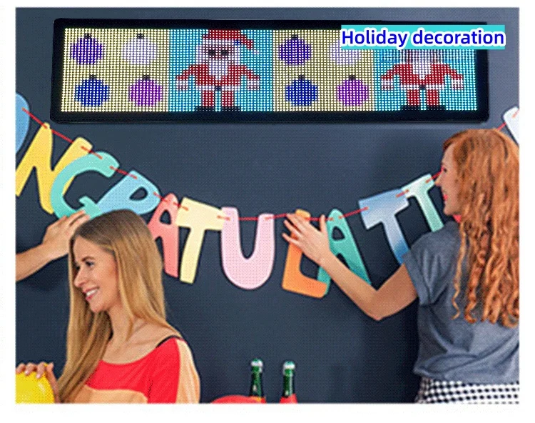 Vehicle LED display decorative flexible panel