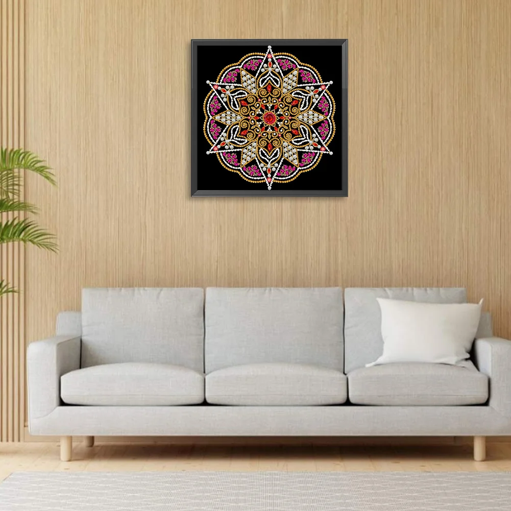 Diamond Painting - Partial Special Shaped Drill - Mandala(Canvas|30*30cm)