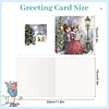 6PCS DIY Diamond Art Greeting Cards Christmas Mouse Congratulations Cards & Gift