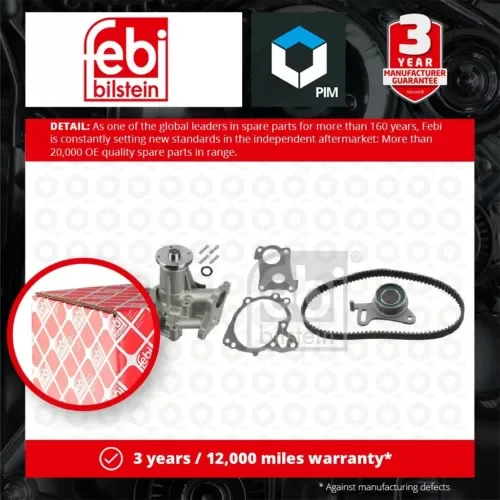 Timing Belt & Water Pump Kit fits MITSUBISHI L200 2.5D 96 to 15 4D56(16V) Set Parts