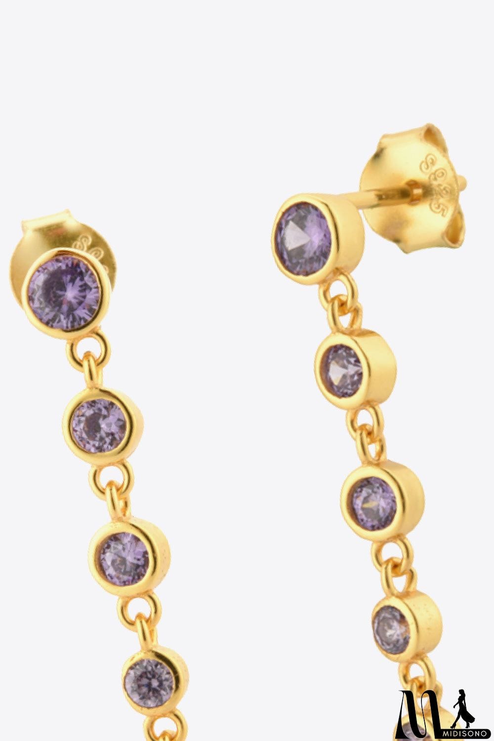 MidiSono - Inlaid Zircon 925 Sterling Silver Earrings