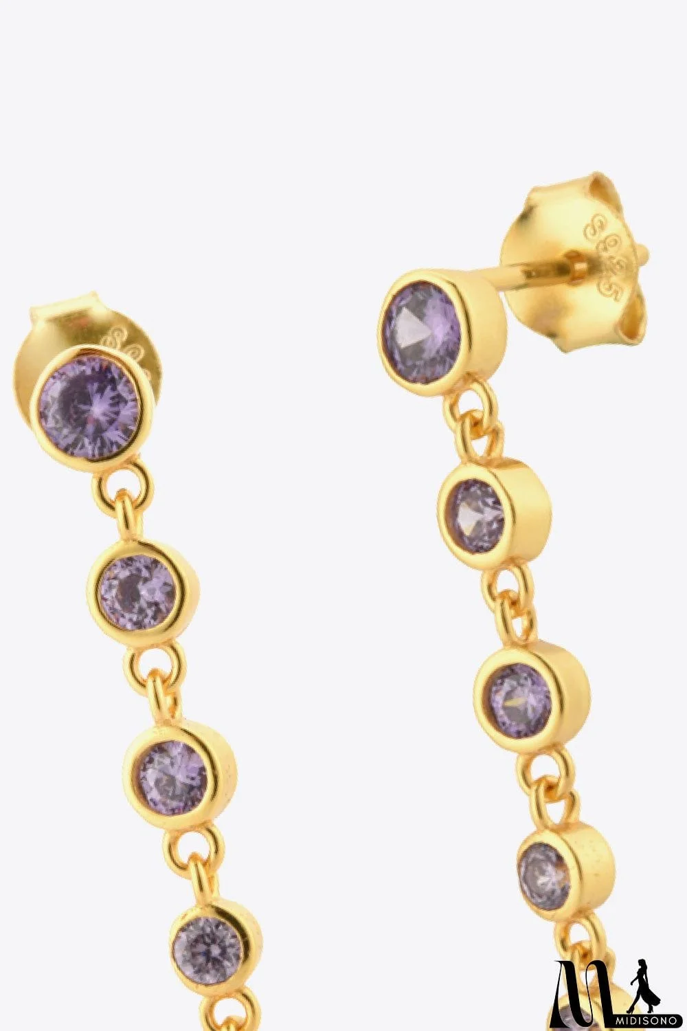 MidiSono - Inlaid Zircon 925 Sterling Silver Earrings