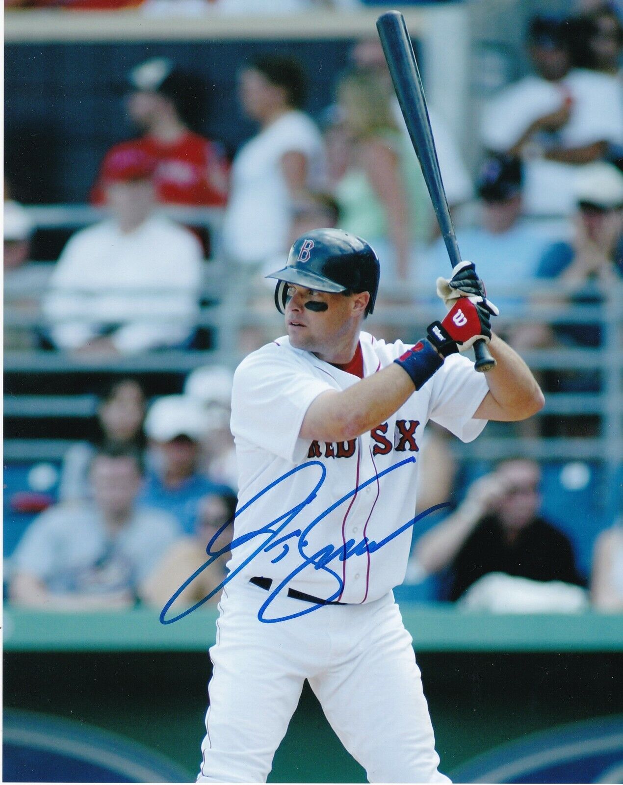 J.T. SNOW BOSTON RED SOX ACTION SIGNED 8x10