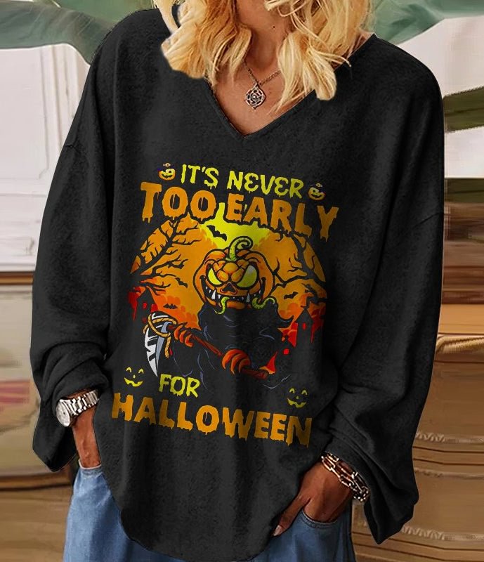 It's Never Too Early For Halloween Casual Blouse