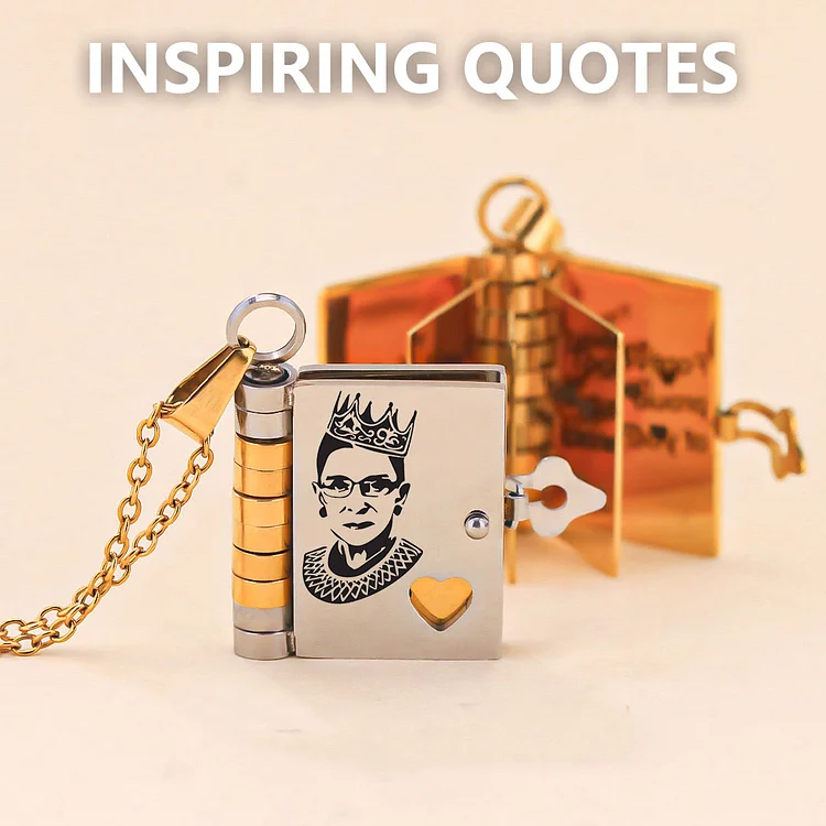 Women's Day Special Offer - The Power of R.B.G Book Necklace