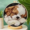 Border Collie Puppy-DIY Embroidery Kit with Pattern Cotton Threads Needles Hoop 29*29cm tapestrymarket