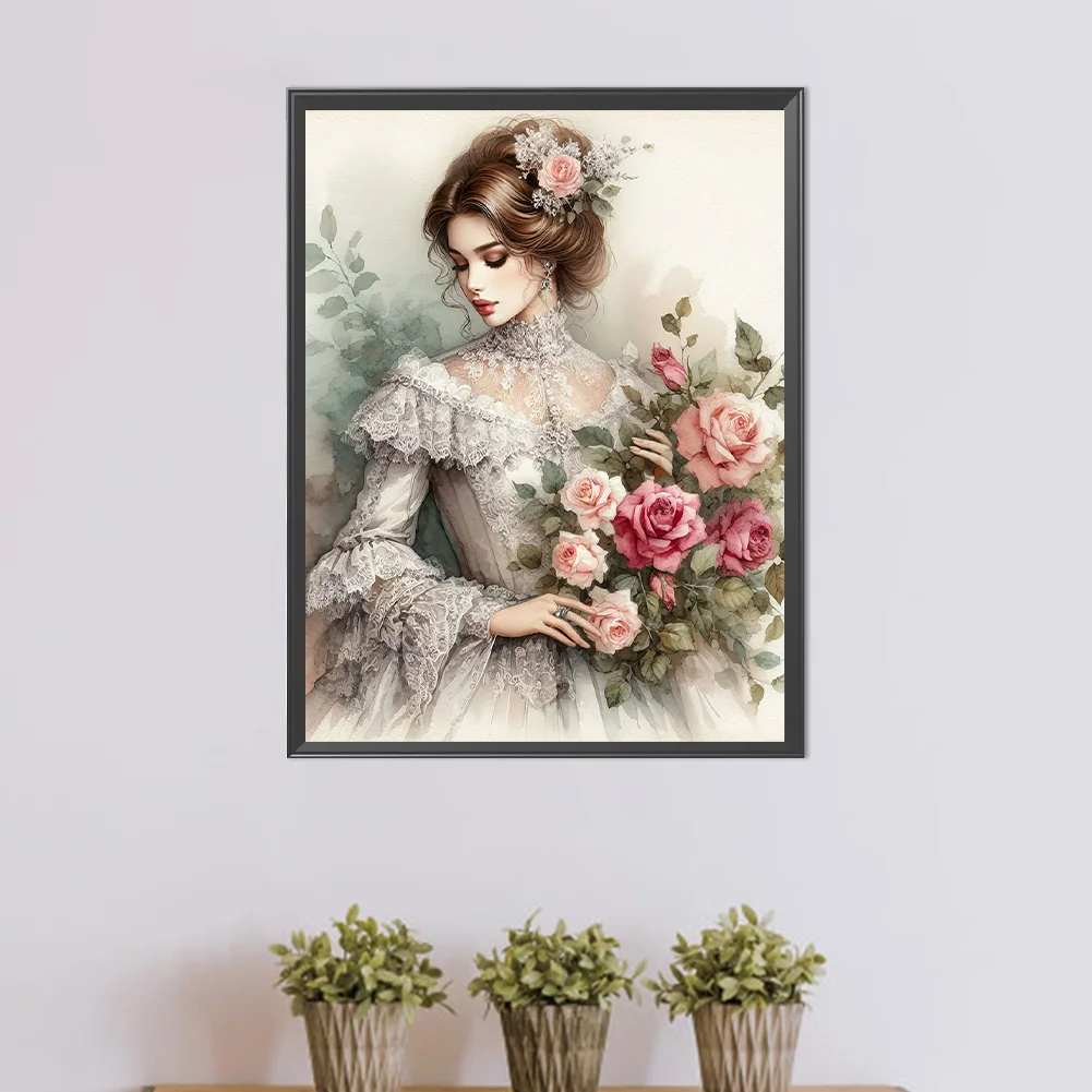 Diamond Painting - Full Round Drill - Lady(Canvas|40*50cm)