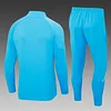 2023/2024 Manchester City Half-Pull Training Suit blue Football Shirt 1:1 Thai Quality Set