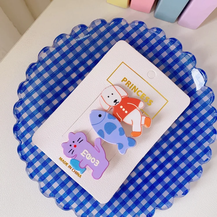 Animal Acrylic Children Hair Clips