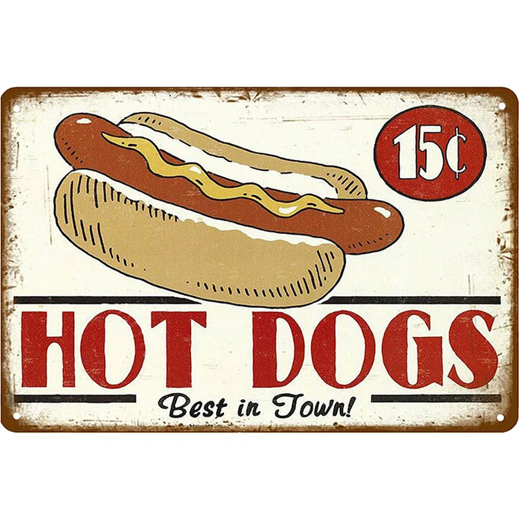 Hot Dog - Vintage Tin Signs/Wooden Signs - 8*12Inch/12*16Inch