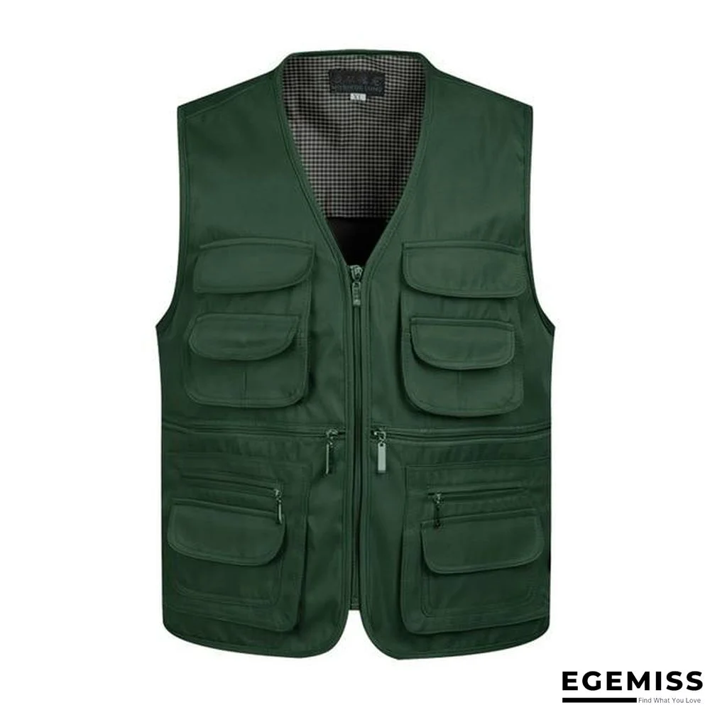 Men Multi-Pocket Classic Waistcoat Male Sleeveless Unloading Solid Coat Work Vest Tactical Masculino Jacket | EGEMISS