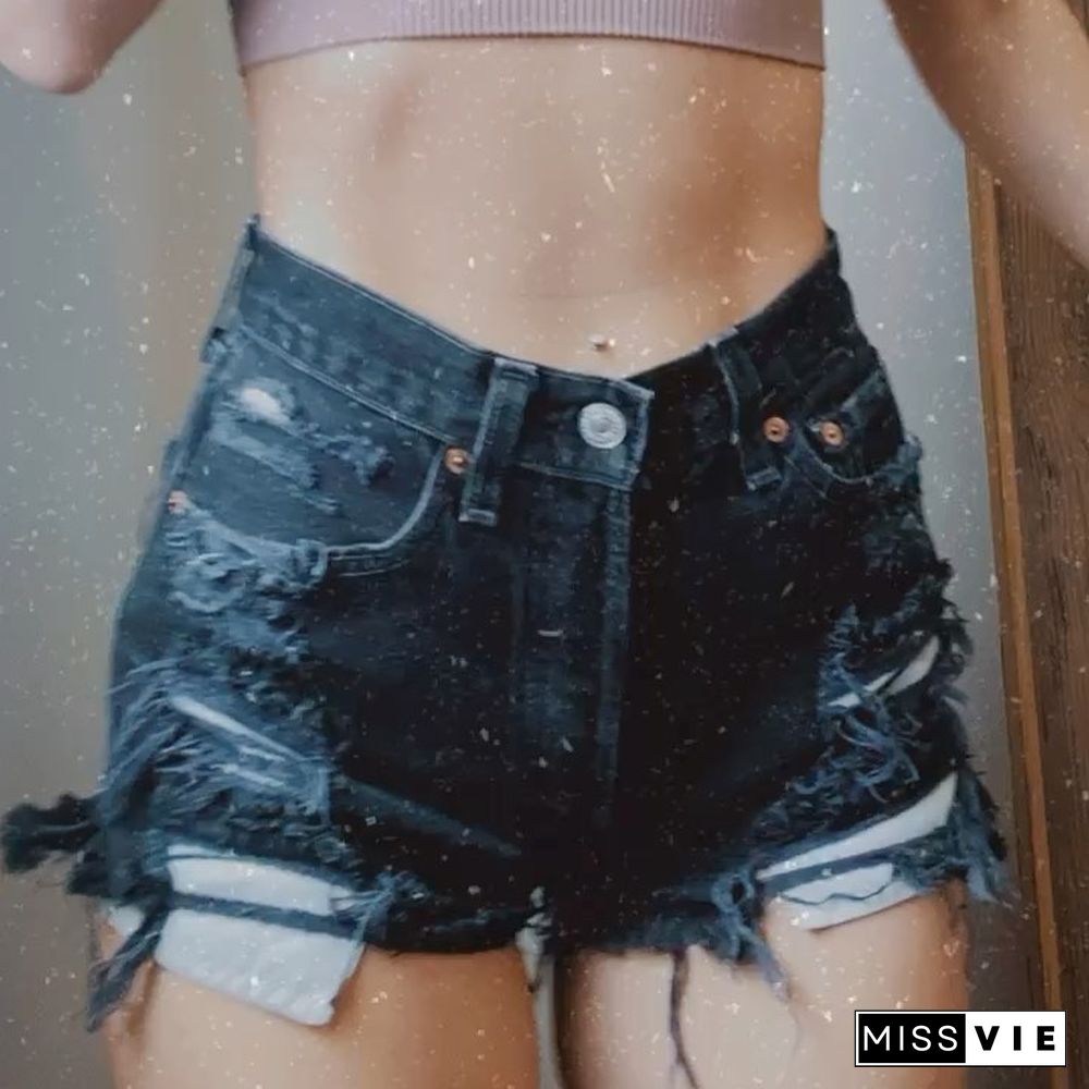 Women Make Old Denim Shorts Wq51