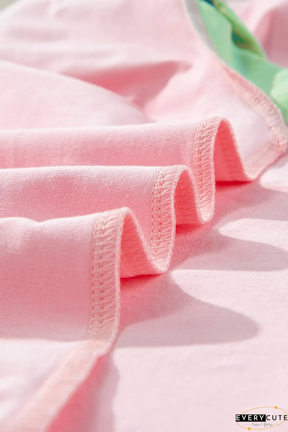 Pink Color Block Long Sleeve Sweatshirt