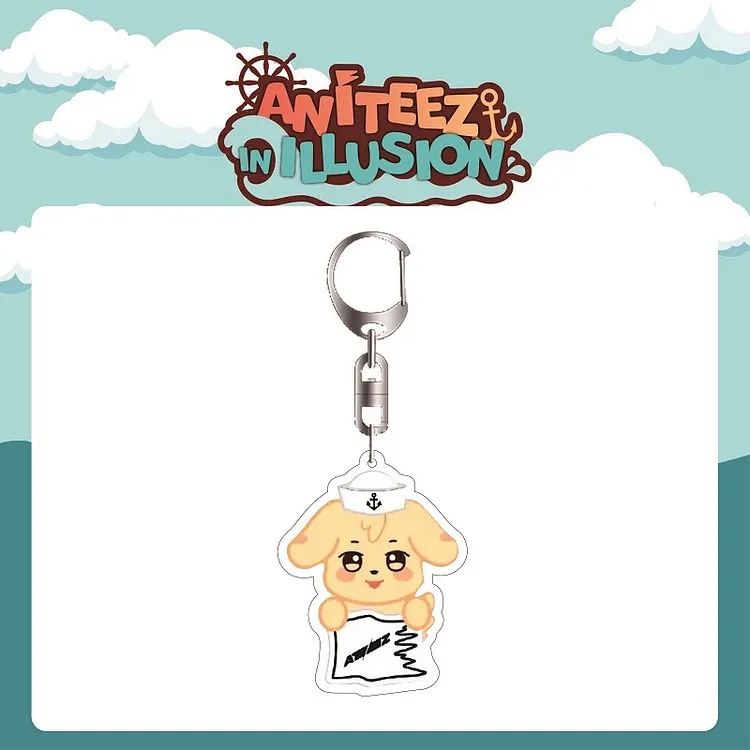 officialateezshop ATEEZ Aniteez In Illusion Image Keychain