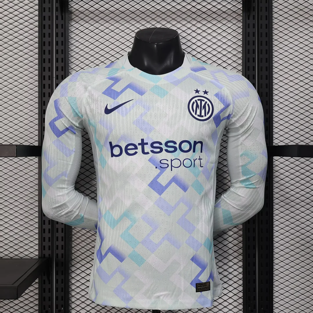 2025/26 Long Sleeves Inter Milan Away Player Version Football Jersey1:1 Quality Thai
