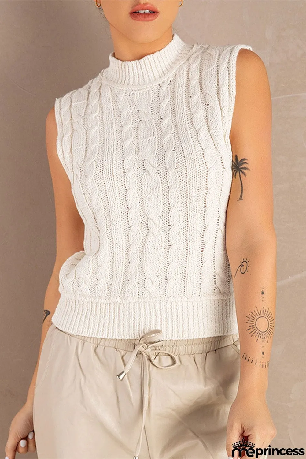High Neck Sweater Vest