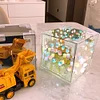 Tulip Night Light Handmade DIY Magic Cube Tulips Flower Table Lamp and Mirror Home decor Gift