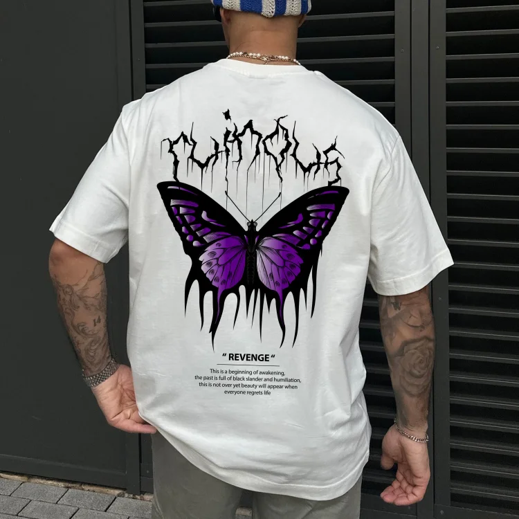 Butterfly Trendy Print Men's T-Shirt
