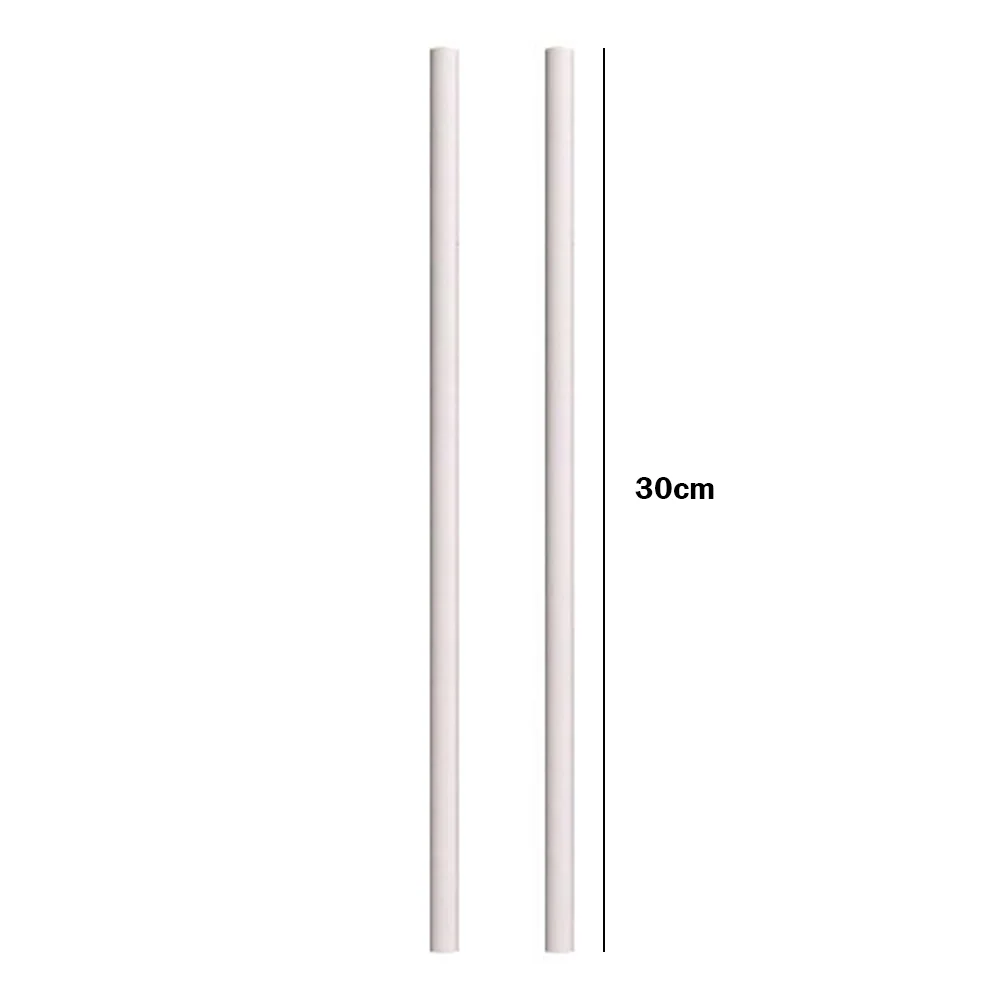 2pcs PVC Cross Stitch Scroll Rods Sticks Durable Rolling Tube for Storage Crafts