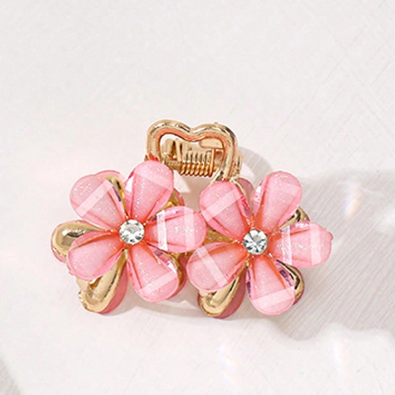 Cute Sweet Women’s Daisy Artificial Crystal Metal Inlay Rhinestones Hair Claws