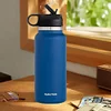 40oz Insulated Cup Mug Straw Lid Stainless Steel Thermos Water Bottle Wide Mouth