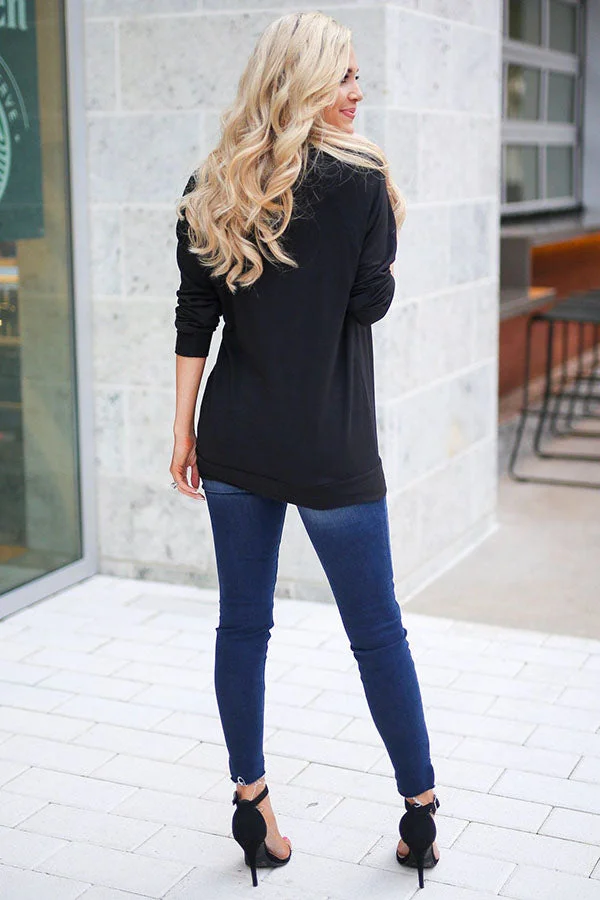 Round Neck Love Rainbow Printed Thin Sweatshirt pullover