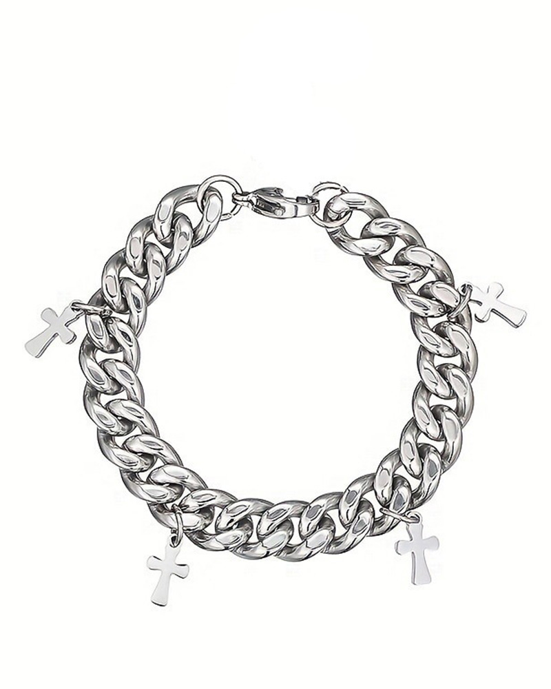 Simple All-match Titanium Steel Cross Bracelet