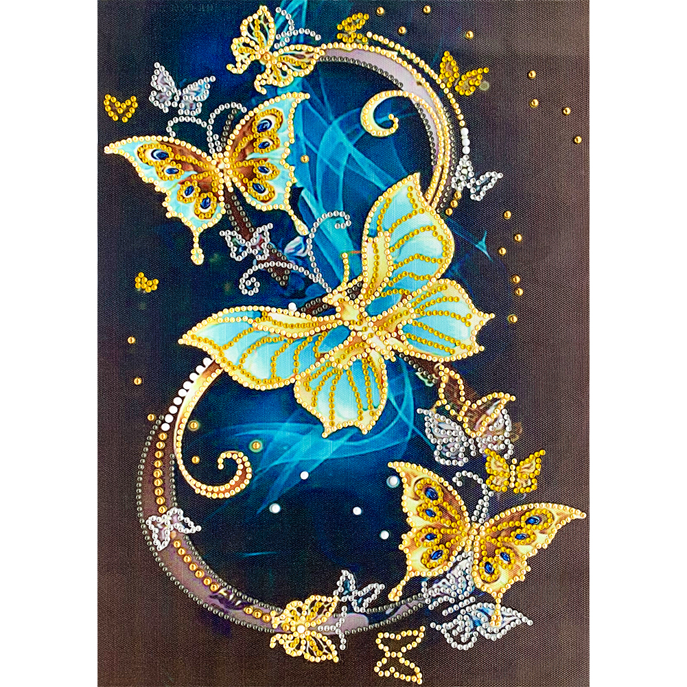 Butterfly 30*40cm(canvas) beautiful special shaped drill diamond painting