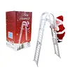 Christmas Decorations, Electric Climbing Santa Claus Toy, Battery Operated Climbing Santa Claus, Creative Climbing Up and Down Santa Claus Plush Doll, Santa Claus Climbing Ladder Doll for Indoor Out