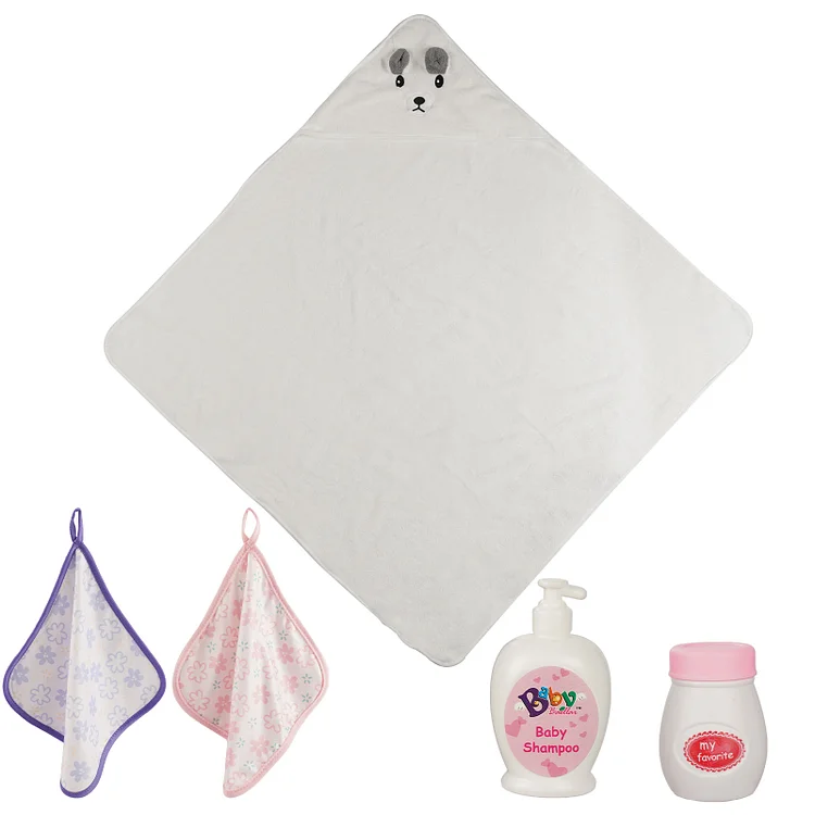 17"-22" Reborn Baby Doll White Bathing 5 Pcs Accessories Set：Realistic Reborn Baby Dolls By Rsgdolls®