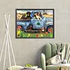 Puppy Car-Full Square Diamond Painting 40*30CM