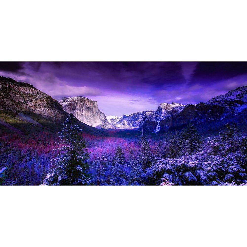 Diamond Painting - Full Round - Snow Mountain Scenery(80*40cm)